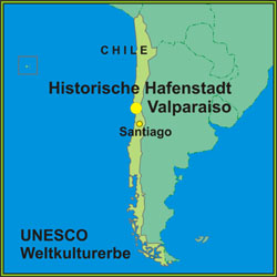 Historisches Viertel der Hafenstadt Valparaiso ist UNESCO Weltkulturerbe