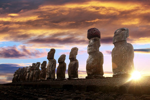 Moai Statuen auf der Osterinsel